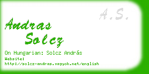 andras solcz business card